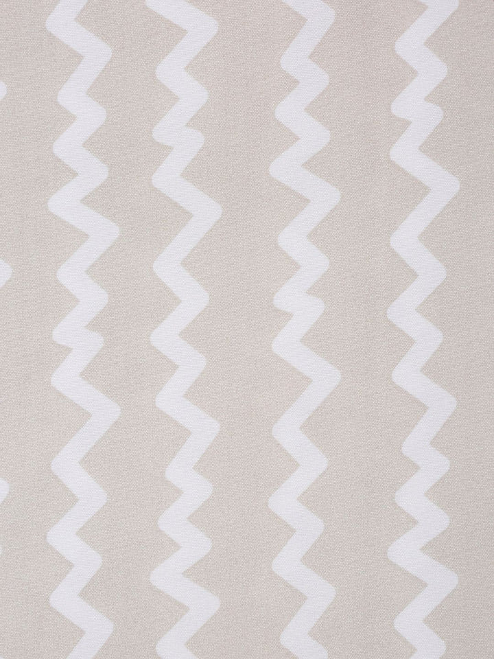 KLOTTHE Beige Chevron Cotton 300 TC Dilengkapi Cadar Bujang Halus dengan Sarung Bantal-87 x 59 inci