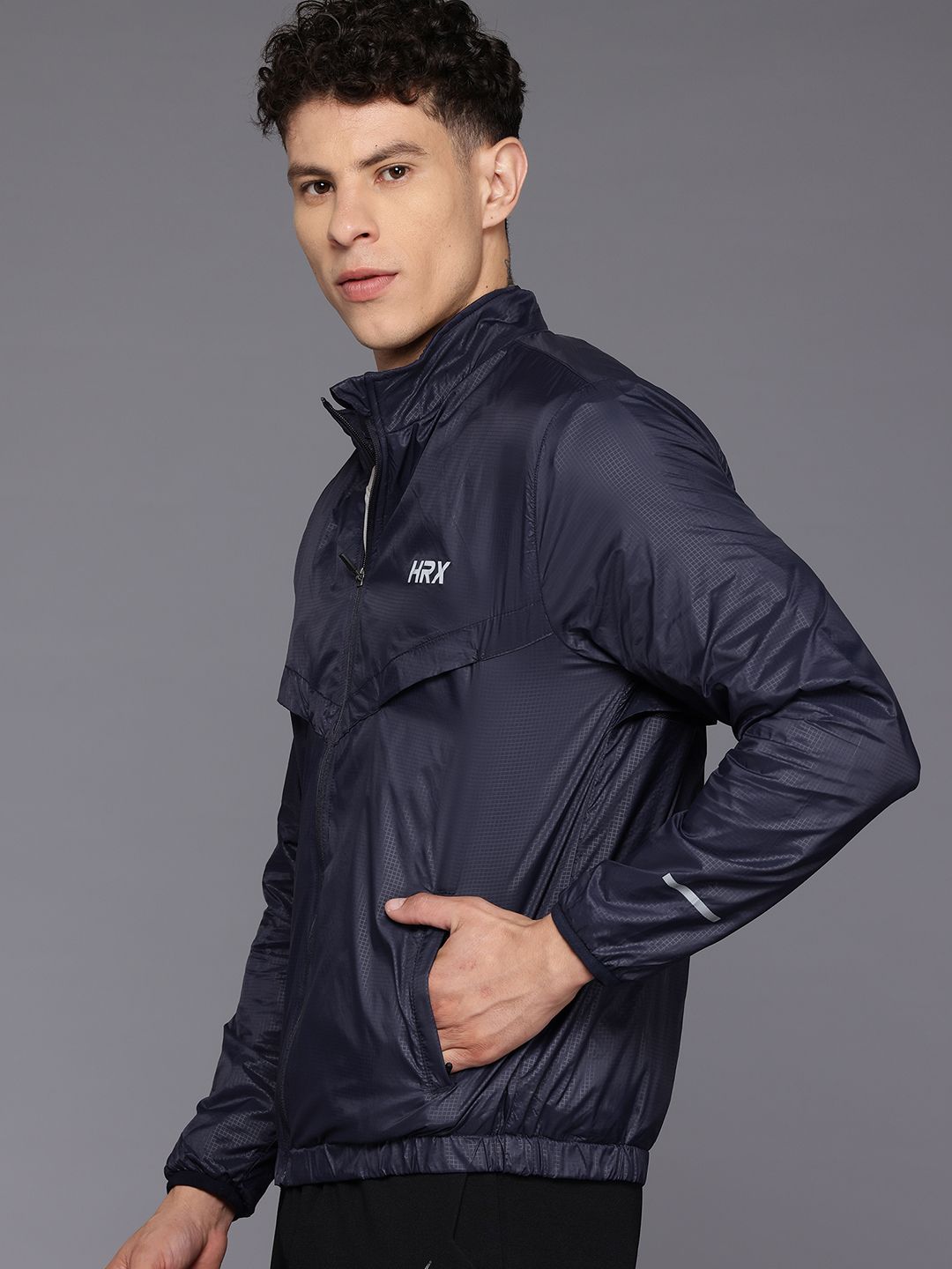 HRX by Hrithik Roshan Brand Logo Rapid Dry Running Tailored Jacket