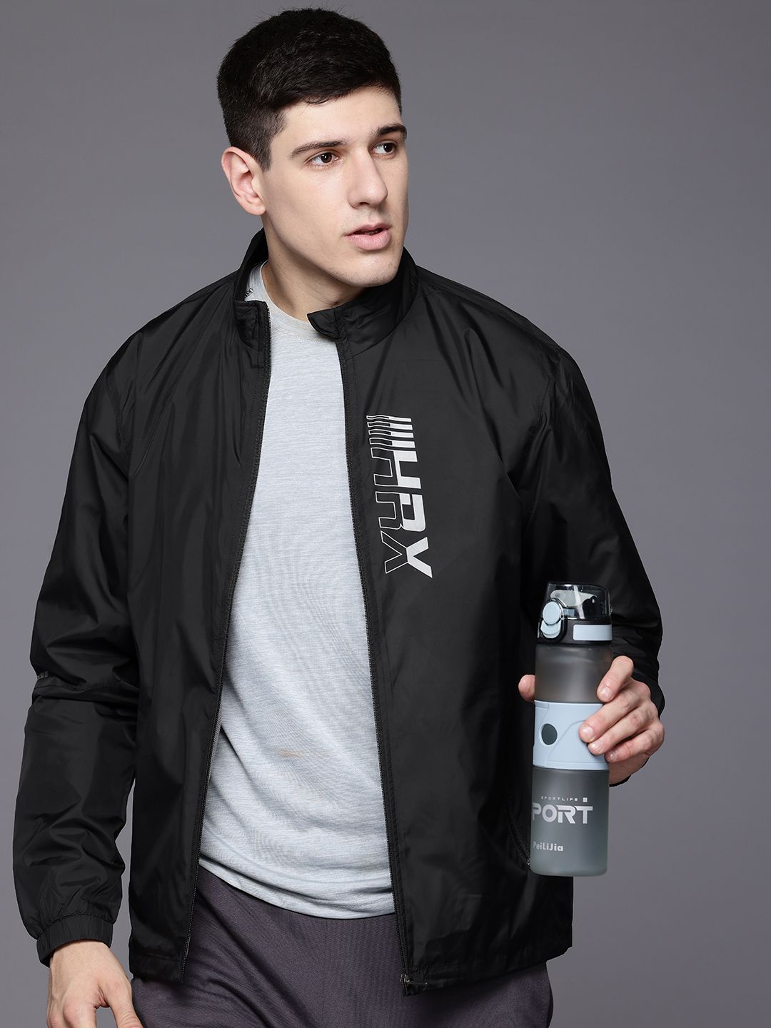 HRX by Hrithik Roshan Rapid-Dry Reflective Detail Running Jacket