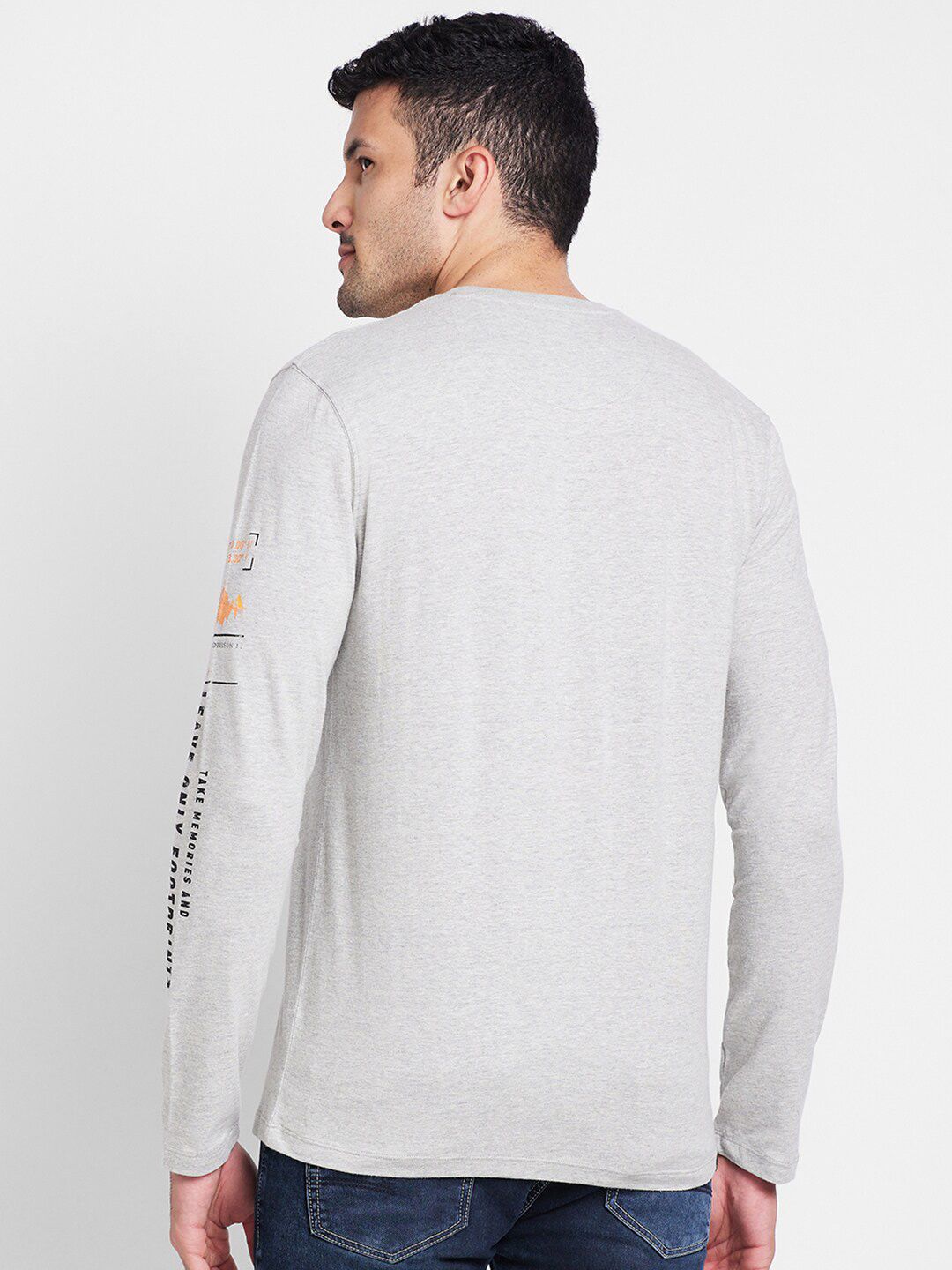 Being Human Typography Printed Round Neck Long Sleeves Pockets Regular T-shirt