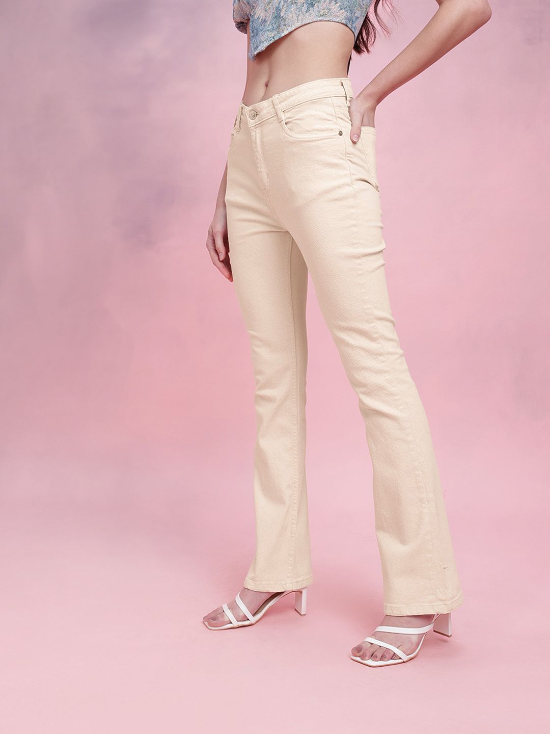 DressBerry Women Boot Cut Mid-Rise Stretchable Jeans