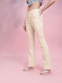 DressBerry Women Boot Cut Mid-Rise Stretchable Jeans