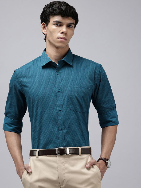 Park Avenue Slim Fit Geometric Printed Formal Shirt