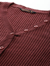 DressBerry Women Ribbed Acrylic Cardigan