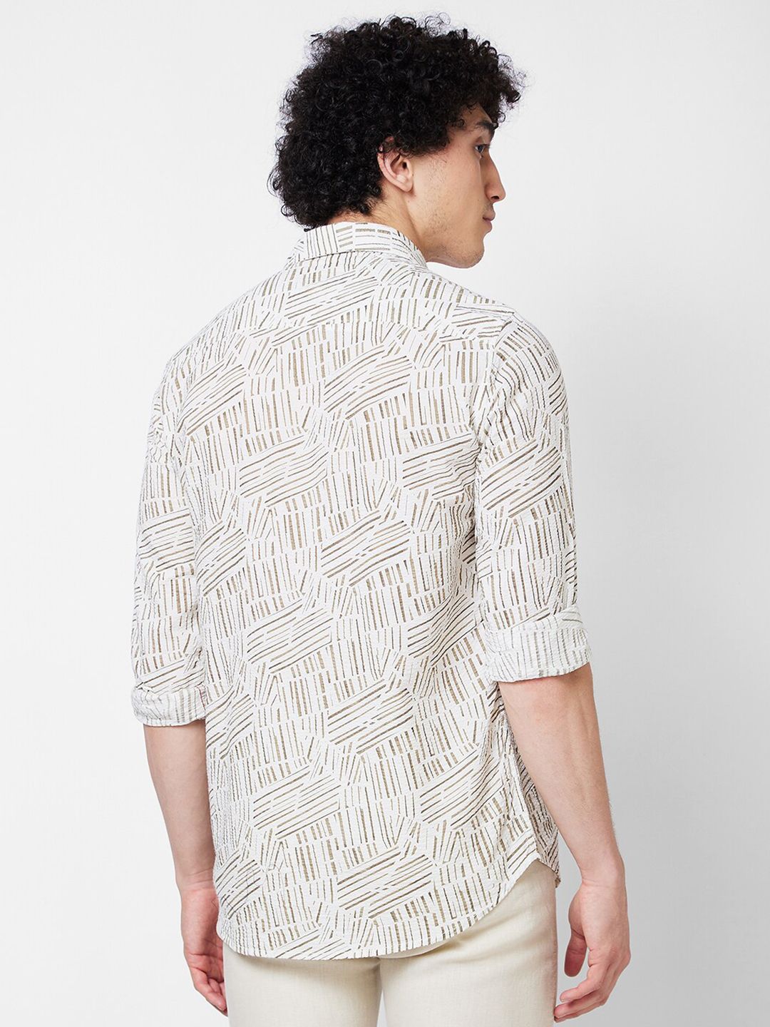 SPYKAR Abstract Opaque Printed Cotton Casual Shirt