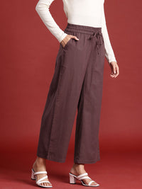 all about you Women Cropped Cotton Linen Trousers