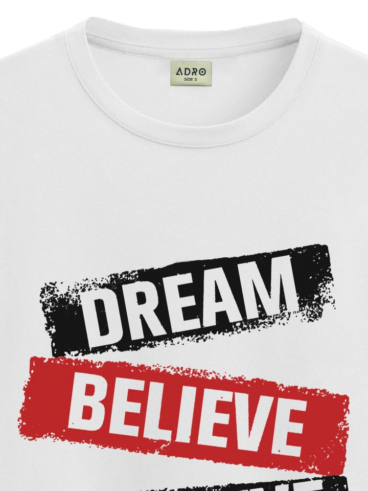 ADRO Men Typography Printed Applique T-shirt