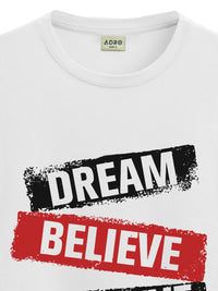 ADRO Men Typography Printed Applique T-shirt