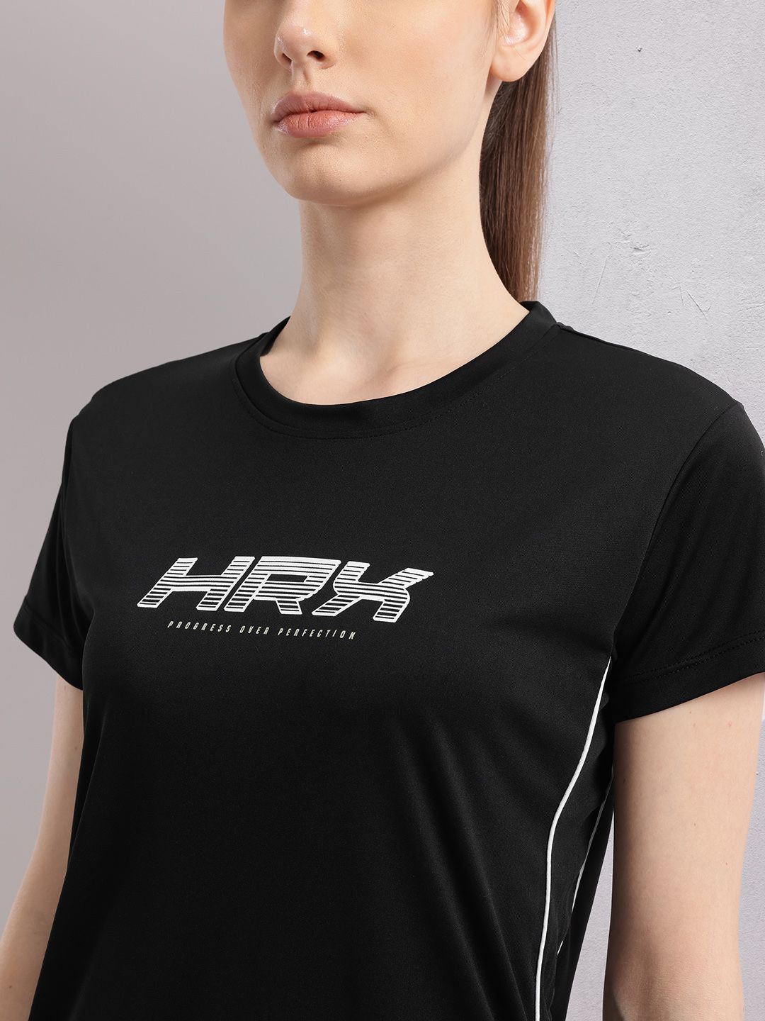 HRX by Hrithik Roshan Brand Logo Printed Rapid-Dry Training T-shirt