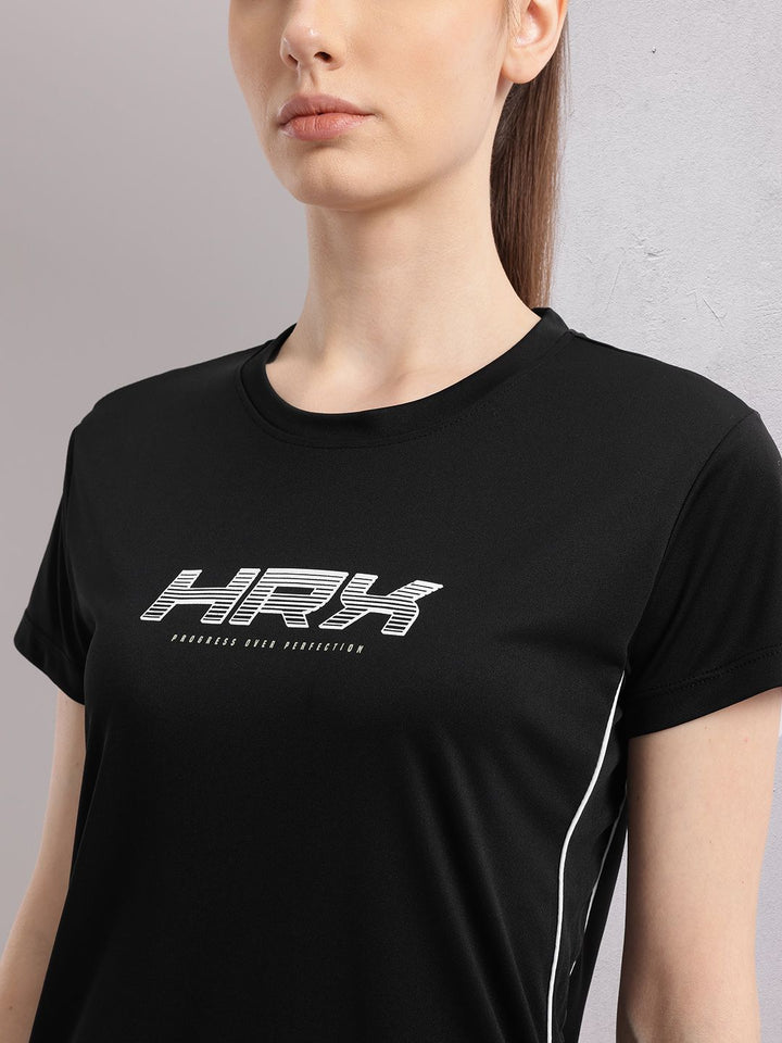 HRX by Hrithik Roshan Brand Logo Printed Rapid-Dry Training T-shirt