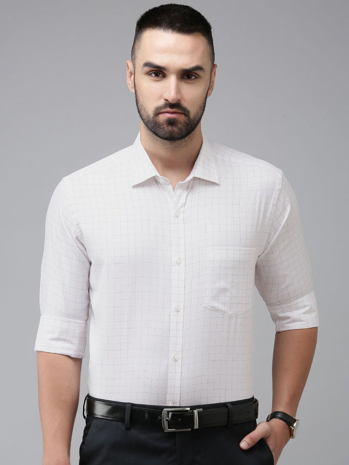 Park Avenue Slim Fit Checked Pure Cotton Formal Shirt