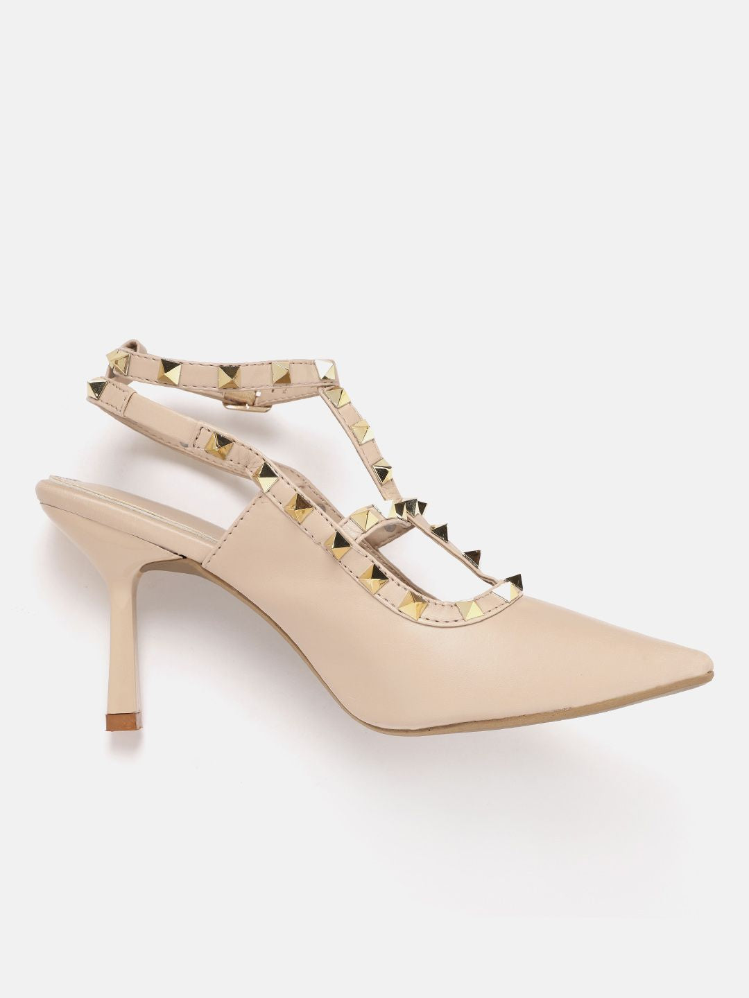 Lino Perros Party Metallic Studded Slim Heeled Pumps
