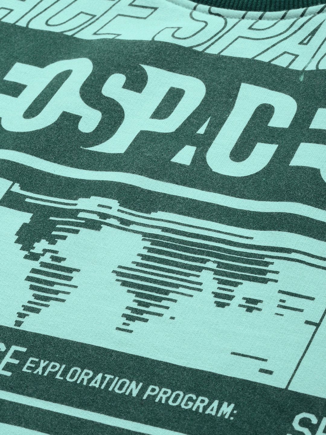 The Indian Garage Co Men Green Printed Sweatshirt