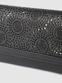 Lino Perros Women Laser Cut Detail Three Fold Wallet