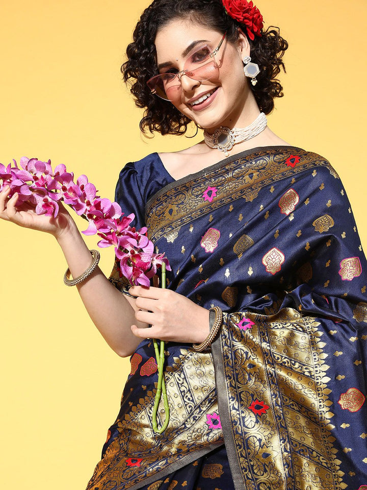 Saree mall Ethnic Motifs Saree With Woven Design Border