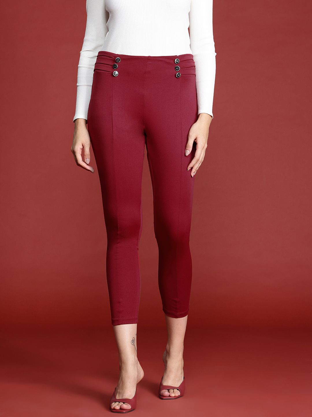 all about you Women Skinny Fit Cropped Treggings