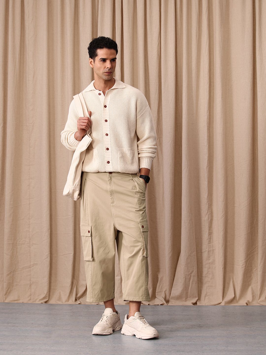 Mr Bowerbird Men Oversized Fit Pleated Trousers