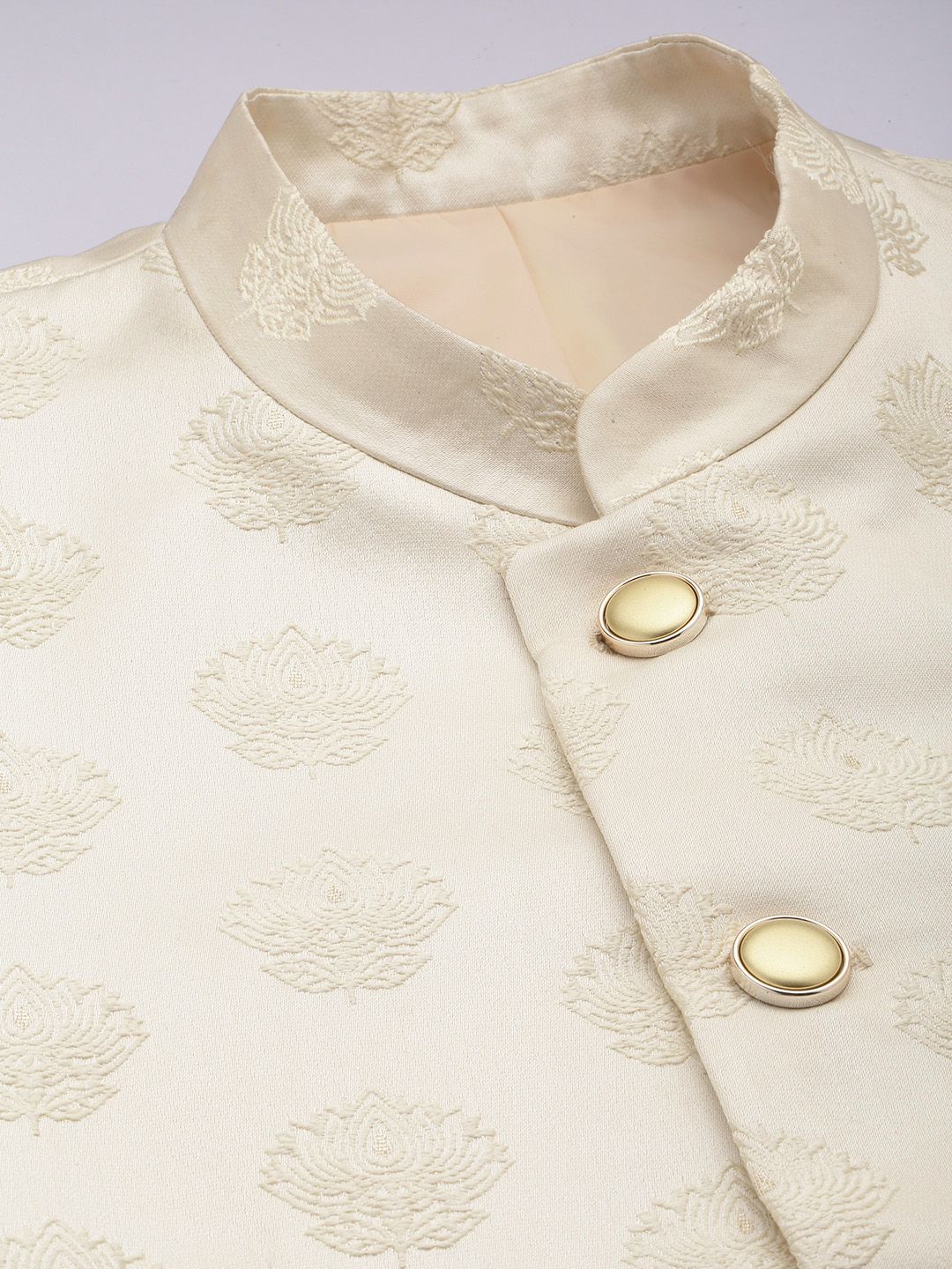 House of Pataudi Self Design Embroidered Jashn Bandhgala Blazer