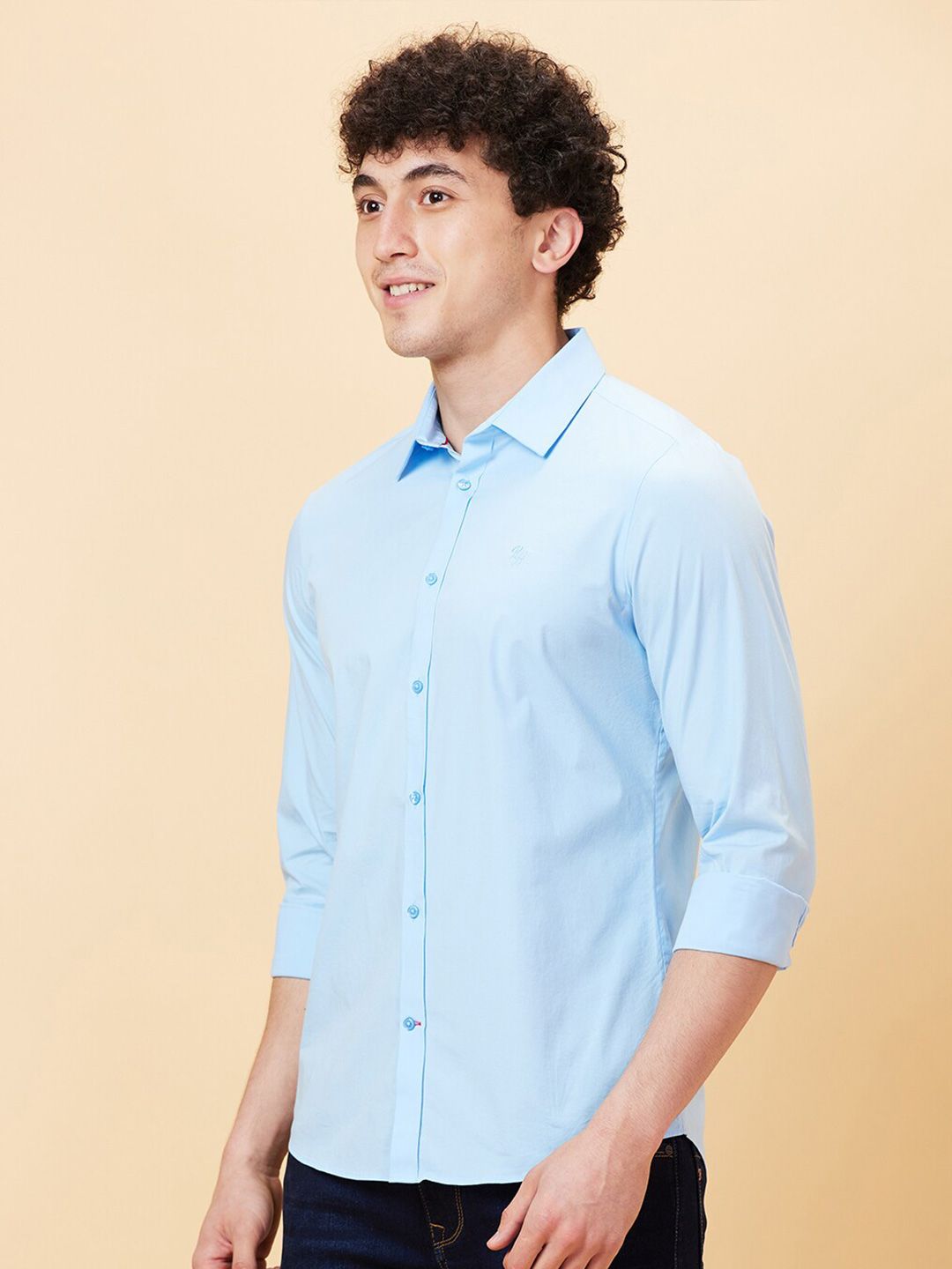 Being Human Spread Collar Slim Fit Casual Shirt