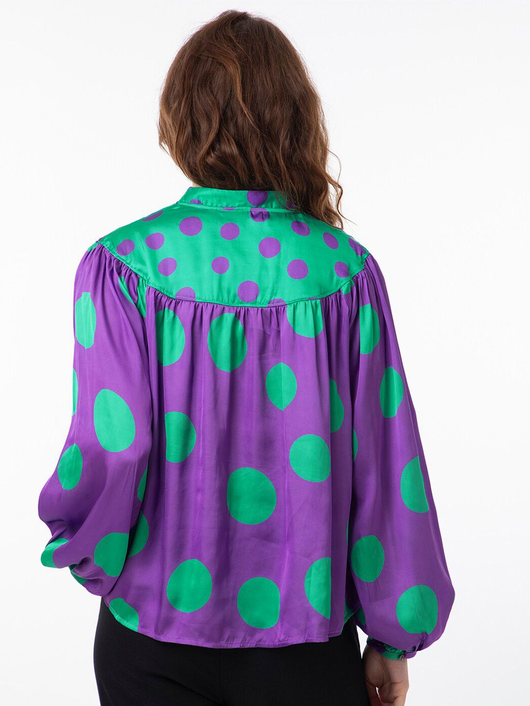 RAREISM Paneled Polka Statement Top
