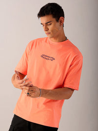 The Indian Garage Co Men Back Printed Boxy Oversized Round Neck T-shirt