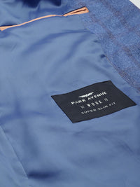 Park Avenue Memeriksa Super Slim Fit Blazer Formal Single-Breasted