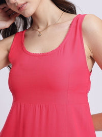 DressBerry Smock & Sweet Lace Insert Tie-Up Back A-Line Dress