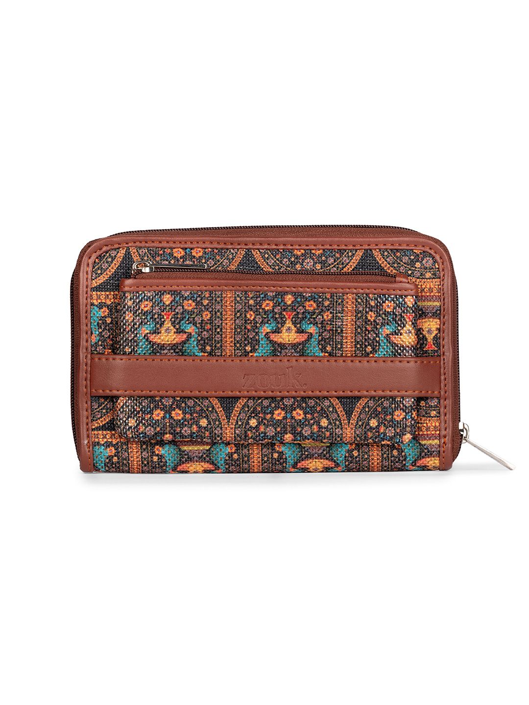 ZOUK Women Ethnic Motifs Printed Zip Around Wallet