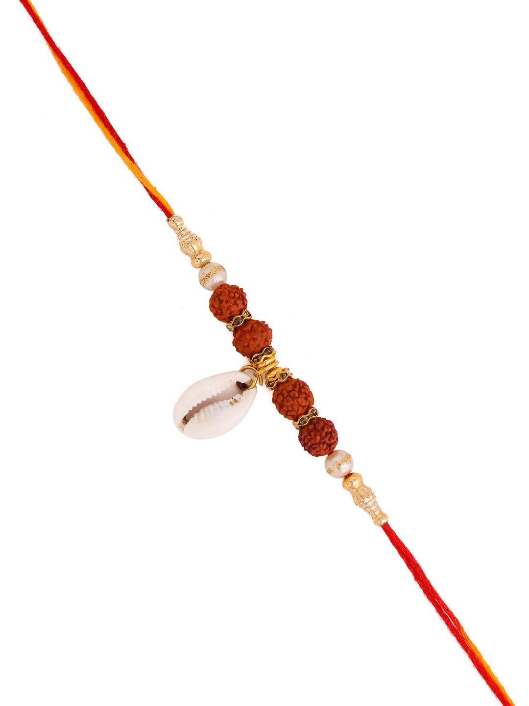 Voylla Divine Rudraksha Rakhi With Cowrie Shell