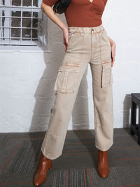 SASSAFRAS Women Straight Fit High-Rise Clean Look Acid Wash Pure Cotton Jeans