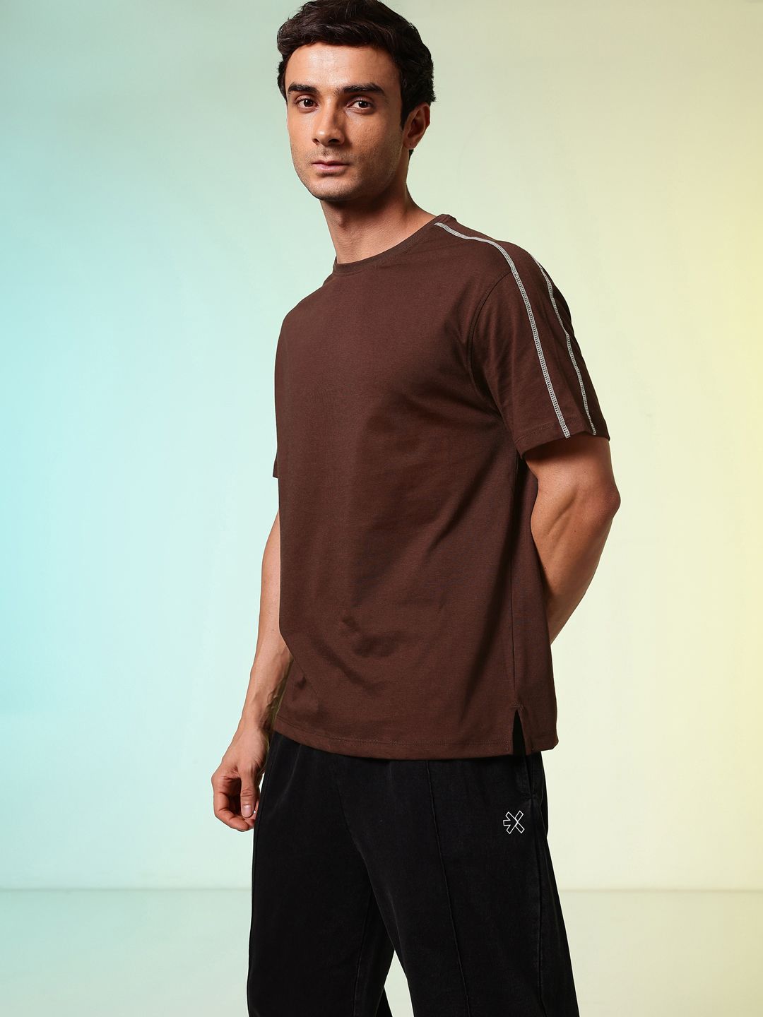 HRX by Hrithik Roshan Printed Drop-Shoulder Sleeves Relaxed Fit Training T-shirt
