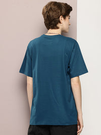 DILLINGER Graphic Printed Drop-Shoulder Sleeves Oversized Pure Cotton T-shirt