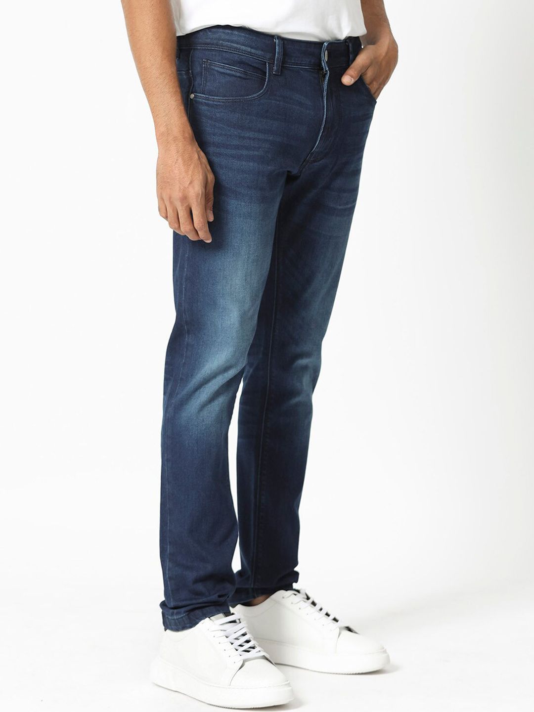 RARE RABBIT Men Night Slim Fit Mid-Rise Stretchable Jeans
