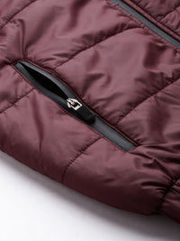 The Indian Garage Co Men Colourblock Zip-Front Hooded Puffer Jacket