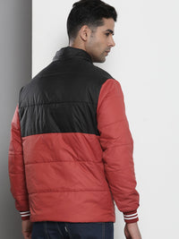 The Indian Garage Co Men Colourblocked Detachable Hood Padded Jacket