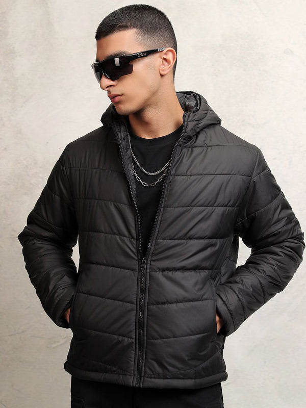 HIGHLANDER Men Quilted Puffer Jacket With Hood