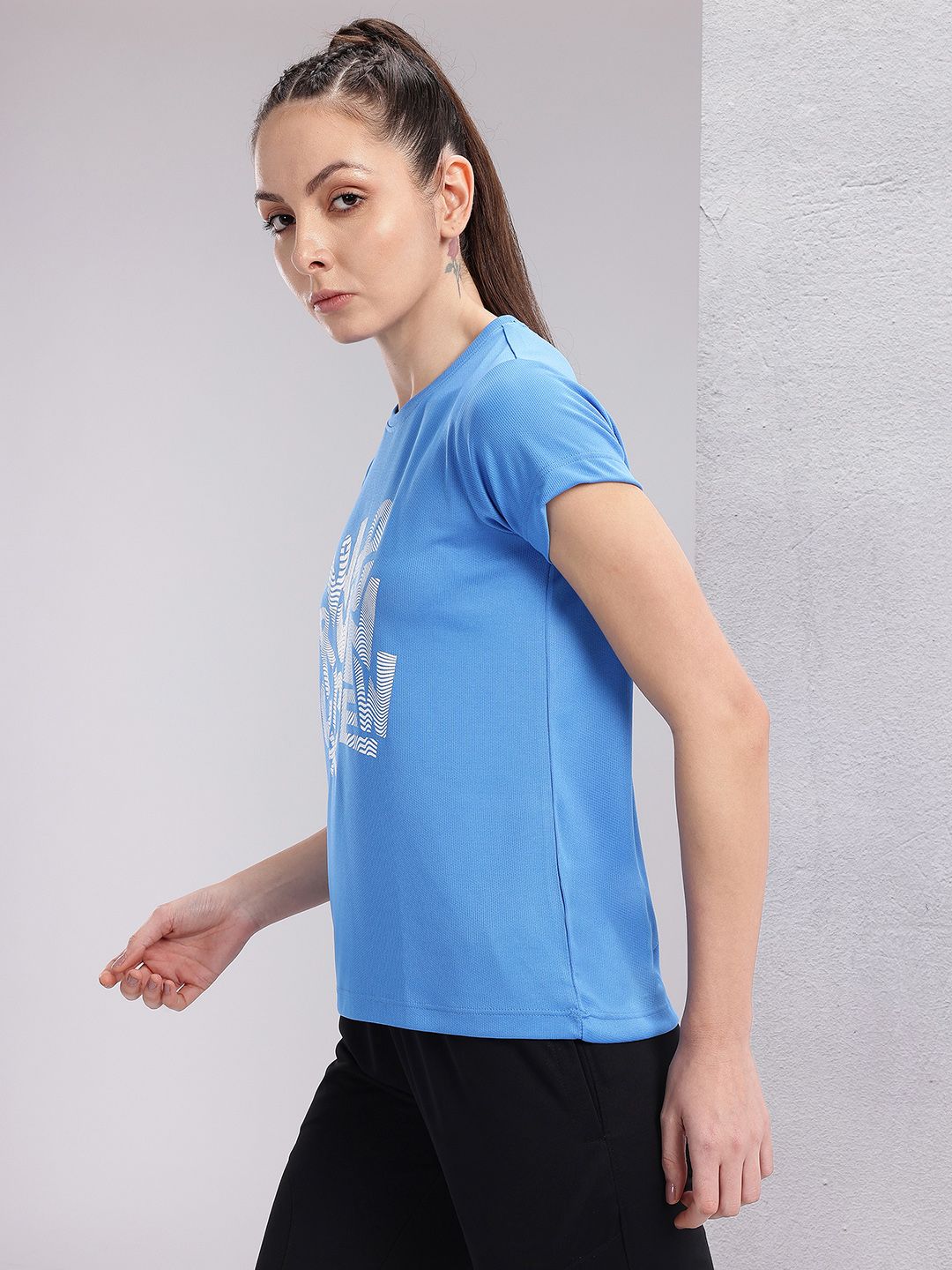 HRX by Hrithik Roshan Couple Collection Typography Printed Rapid-Dry Running T-shirt