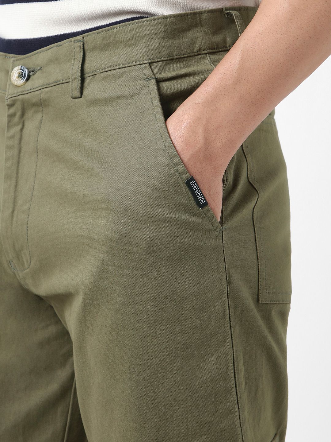 Urbano Fashion Men Regular Fit Solid Cargo Chino Pant with 6 Pockets Stretchable