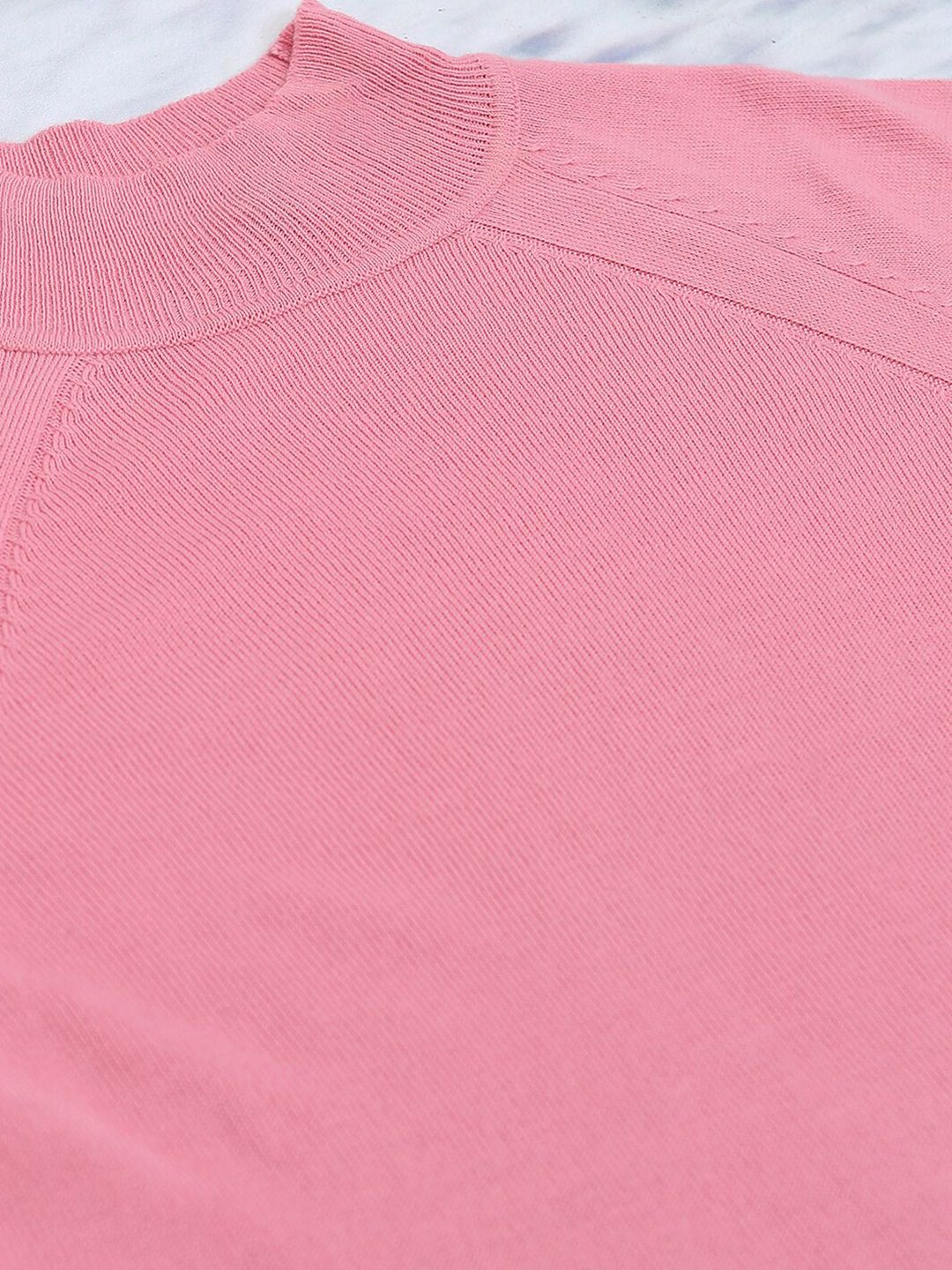 Tokyo Talkies Ribbed High Neck Pullover Sweater