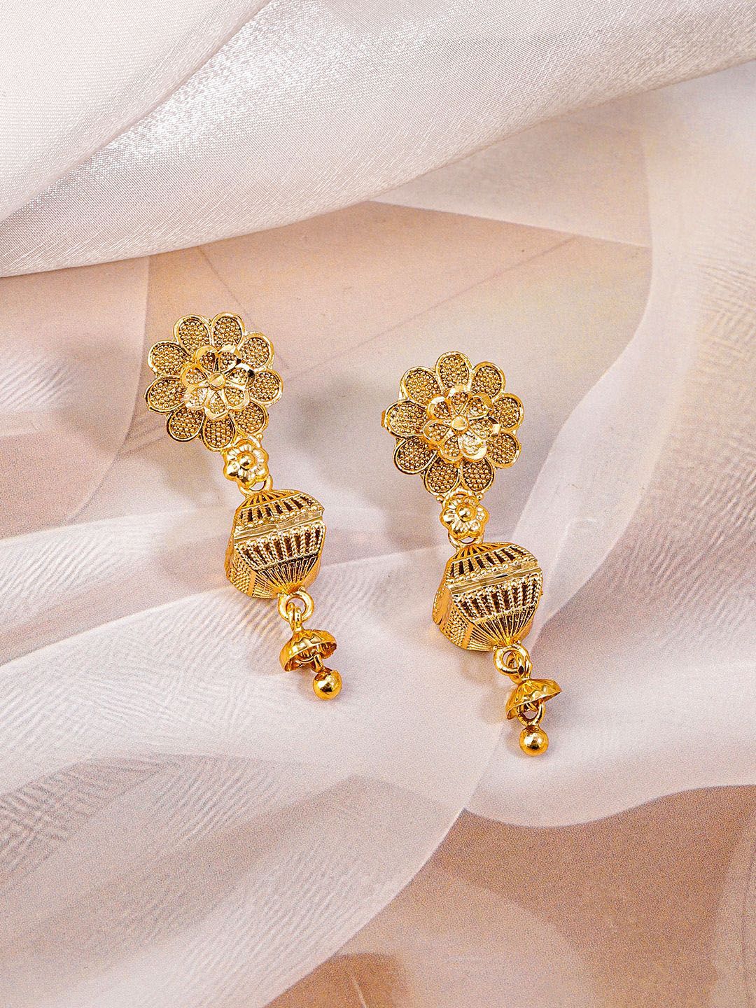 Rubans 18K Motif Floral Motif & Filigree Set Kalung Tembaga Manik