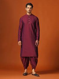 KISAH Men Paisley Woven Design Mandarin Collar Indowestern Sherwani Set