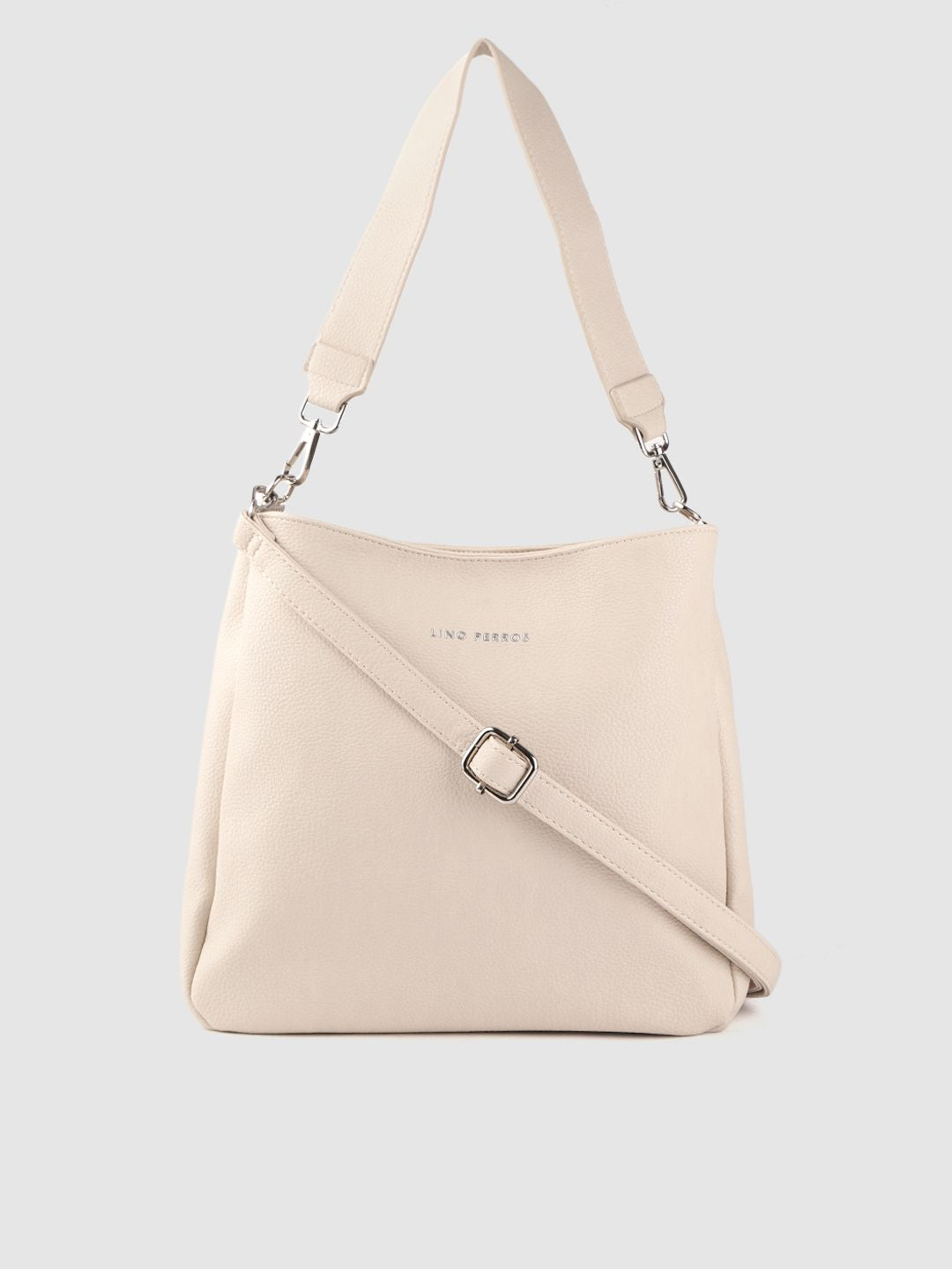 Lino Perros Off-White Solid Hobo Bag