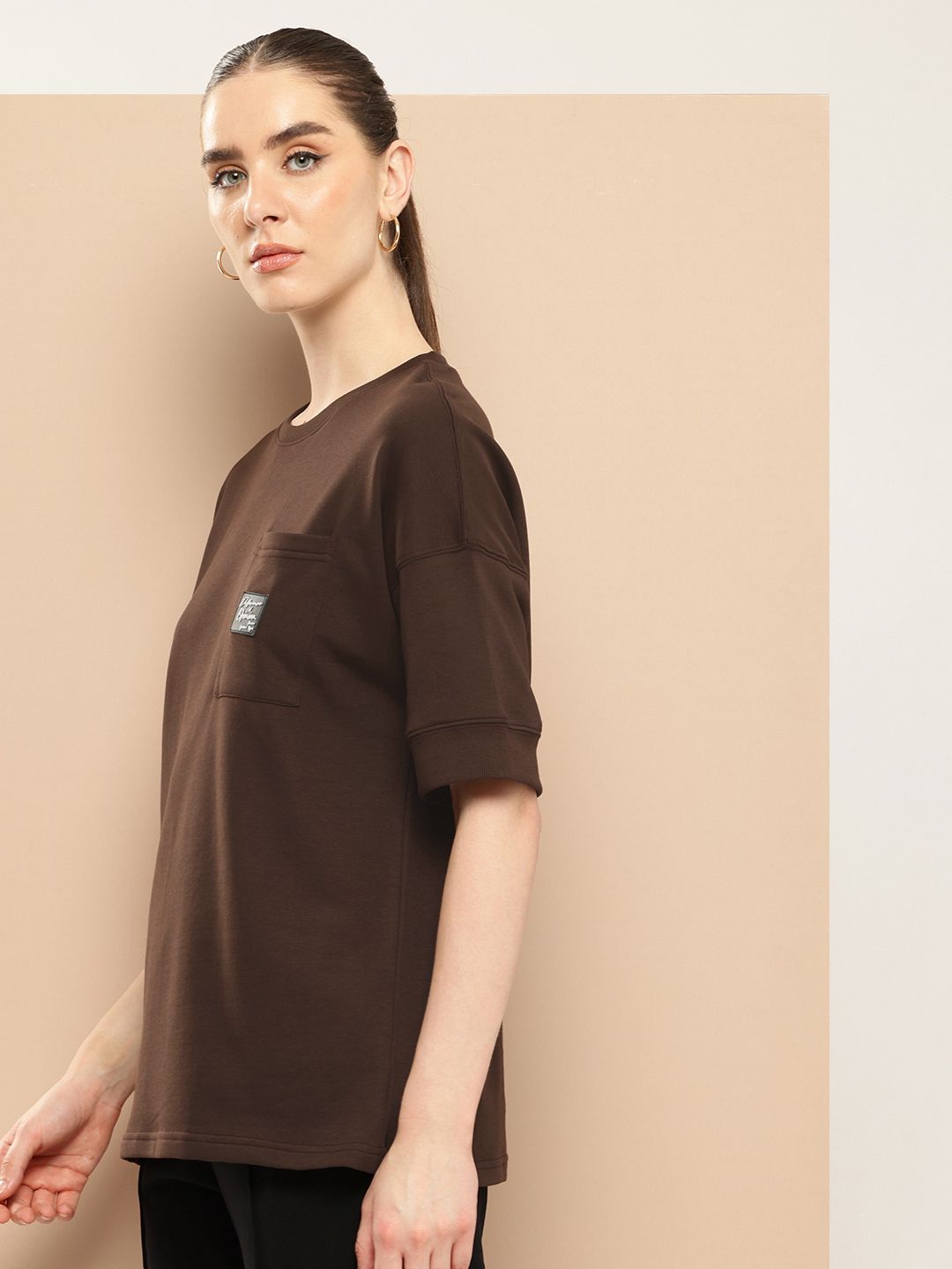 Difference of Opinion Women Oversized Drop Shoulder Ultra Soft Drapey Cotton T-Shirt