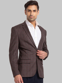 Park Avenue Men Checked Single Breasted Blazers
