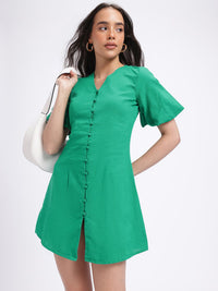 DressBerry Mini Magic Button-Up A-Line Dress