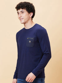 Being Human Graphic Printed Round Neck Long Sleeves Pockets Regular T-shirt