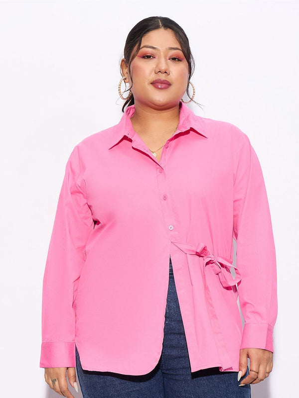 SASSAFRAS Curve Plus Size Pure Cotton Casual Shirt