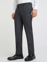 Raymond Men Charcoal Grey Slim Fit Formal Trousers
