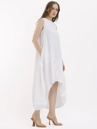 RAREISM Rounf Neck Striped A-Line Maxi Dress