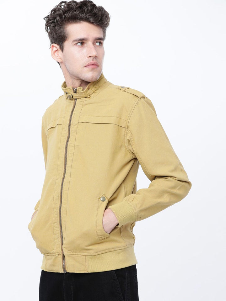 HIGHLANDER Men Khaki Solid Bomber